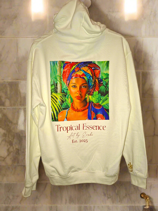 Tropical Essence - White Hoodie